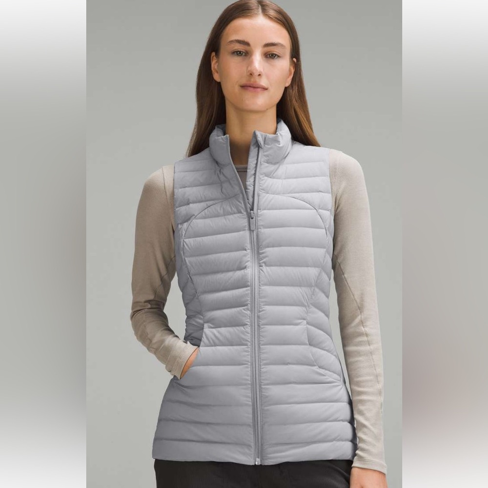 Lululemon Light Gray Packable Down Vest - Women